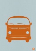 NAXART Studio - Orange VW Bus