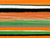 NAXART Studio - Orange And Green Abstract 3