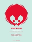NAXART Studio - Red Porcupine Multilingual Poster