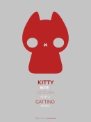 NAXART Studio - Red Kitty Multilingual Poster