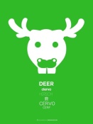 NAXART Studio - Green Deer Multilingual Poster