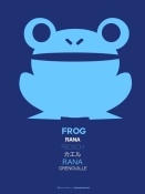 NAXART Studio - Blue Frog Multilingual Poster