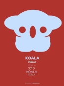 NAXART Studio - Purple Koala Multilingual Poster