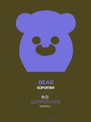 NAXART Studio - Purpple Bear Multilingual Poster