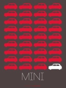 NAXART Studio - Red Mini Cooper Poster