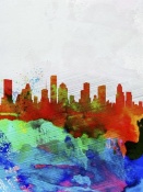 NAXART Studio - Houston Watercolor Skyline