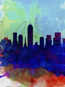 NAXART Studio - Indianapolis Watercolor Skyline