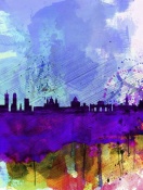 NAXART Studio - Madrid Watercolor Skyline