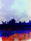 NAXART Studio - Milan Watercolor Skyline