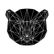 NAXART Studio - Black Bear Polygon