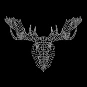 NAXART Studio - Moose Head Black Mesh