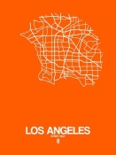 NAXART Studio - Los Angeles Street Map Orange