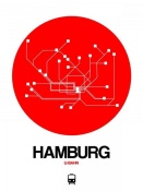 NAXART Studio - Hamburg Red Subway Map