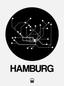 NAXART Studio - Hamburg Black Subway Map