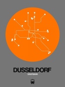 NAXART Studio - Dusseldorf Orange Subway Map