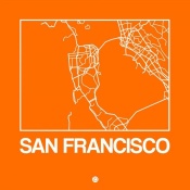 NAXART Studio - Orange Map of San Francisco