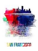 NAXART Studio - San Francisco Skyline Brush Stroke Watercolor