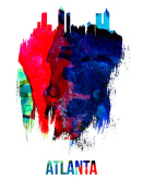 NAXART Studio - Atlanta Skyline Brush Stroke Watercolor