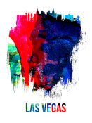 NAXART Studio - Las Vegas Skyline Brush Stroke Watercolor