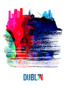 NAXART Studio - Dublin Skyline Brush Stroke Watercolor