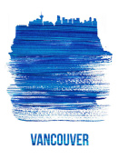 NAXART Studio - Vancouver Skyline Brush Stroke Blue