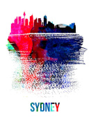 NAXART Studio - Sydney Skyline Brush Stroke Watercolor