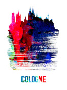 NAXART Studio - Cologne Skyline Brush Stroke Watercolor