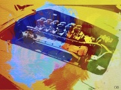 NAXART Studio - Ferrari Engine Watercolor