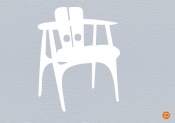 NAXART Studio - White Wooden Chair