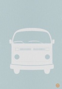 NAXART Studio - VW Bus Blue Poster