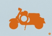 NAXART Studio - Orange Scooter