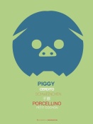 NAXART Studio - Blue Piggy Multilingual Poster