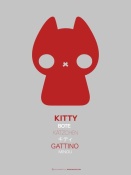 NAXART Studio - Red Kitty Multilingual Poster