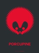 NAXART Studio - Dark Red Porcupine Multilingual Poster