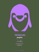 NAXART Studio - Purple Dolphin Multilingual Poster