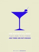 NAXART Studio - Martini Poster Blue