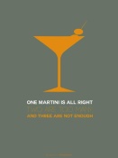 NAXART Studio - Martini Poster Yellow