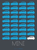 NAXART Studio - Blue Mini Cooper Poster
