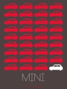 NAXART Studio - Red Mini Cooper Poster