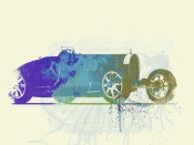 NAXART Studio - Bugatti Type 35 R watercolor