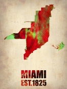 NAXART Studio - Miami Watercolor Map