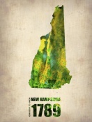 NAXART Studio - New Hampshire Watercolor Map