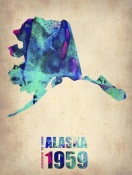 NAXART Studio - Alaska Watercolor Map