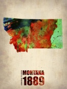 NAXART Studio - Montana Watercolor Map