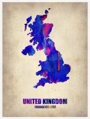 NAXART Studio - United Kingdom Watercolor Map