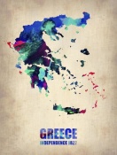 NAXART Studio - Greece Watercolor Poster