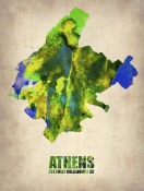 NAXART Studio - Athens Watercolor Poster