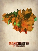 NAXART Studio - Manchester Watercolor Poster