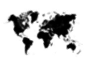 NAXART Studio - Dotted Black World Map