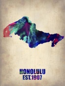 NAXART Studio - Honolulu Watercolor Map